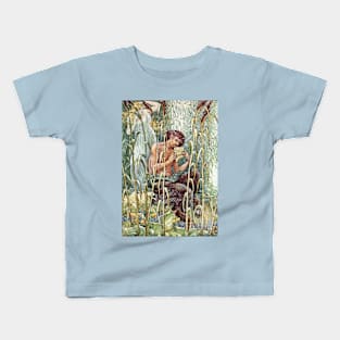 The Music of Pan's Pipes - Walter Crane Kids T-Shirt